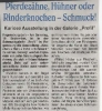 Ausstellung Knochen Bein Zahn Schmuck Wochenblatt September 1998