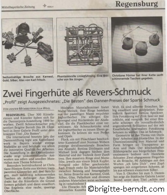 Ausstellung Danner Preisträger MittelbayerischeZeitung September 1999