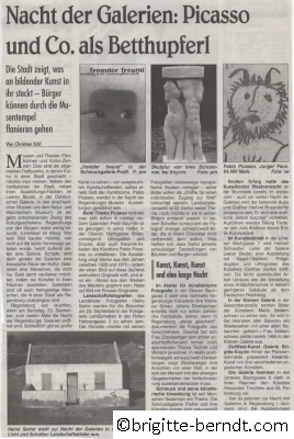 Ausstellung Fremder Freund Wochenblatt September 2000