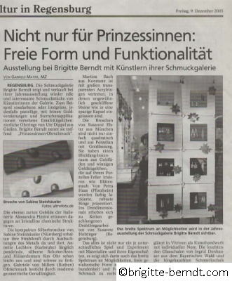 Ausstellung Jahresende Mittelbayerische Zeitung Dezember 2005
