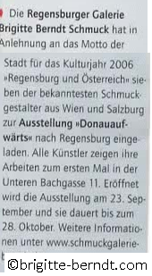 Ausstellung Donauaufwärts Zeitschrift U.J.S. September 2006