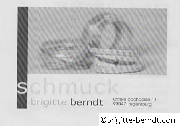 Anzeige brigitte berndt SCHMUCK Broschüre KISS 2008