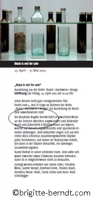 Ausstellung Black is not for Sale Kunst und Gewerbeverein Regensburg April 2015