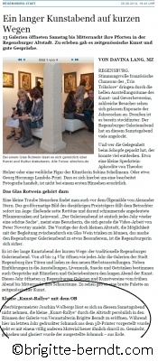 Ausstellung Terra Inkognita Mittelbayerische Zeitung Online September 2014