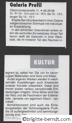 Bericht Stadtbuch Regensburg Januar 1996