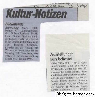 Ausstellung Jahresende Rundschau November 1997